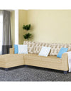 Adorn India Alexia Plus L Shape 5 Seater Sofa Set Leaf (Left Hand Side) (Beige)