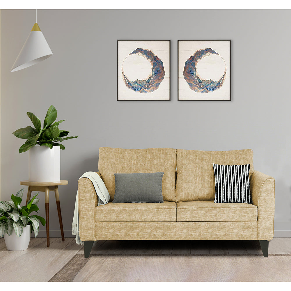 Adorn India Enzo Decent 2 Seater Sofa (Beige)