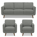 Adorn India Damian 3+1+1 5 Seater Sofa Set (Grey) (3 Year Warranty)