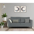 Adorn India Enzo Decent 3 Seater Sofa (Grey)