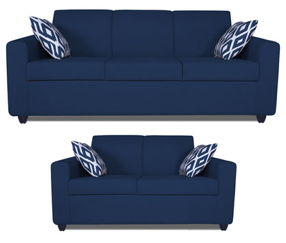 Adorn India Monteno Five Seater 3+2 Sofa Set (Blue)