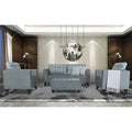 Cortina Damask 3+1+1 5 Seater Sofa Set with Centre Table (Grey) Modern