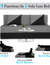 Adorn India Easy Desmond 3 Seater Sofa Cum Bed 5 x 6 (Grey & Black)