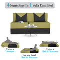 Adorn India Easy Boom 2 Seater Sofa Cum Bed 4 x 6 (Green & Black) (1 Year Warranty)