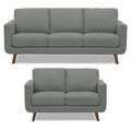 Adorn India Damian 3+2 5 Seater Sofa Set (Grey) (3 Year Warranty)