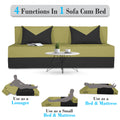 Adorn India Easy Boom 4 Seater Sofa Cum Bed 6 x 6 (Green & Black) (1 Year Warranty)