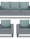 Adorn India Straight line Plus Blossom 3+1+1 5 Seater Sofa Set (Grey)
