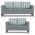 Straight line Plus Bricks 3+2 5 Seater Sofa Set (Grey)