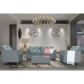 Sheldon Crafty 3+1+1 5 Seater Sofa Set with Centre Table (Grey)