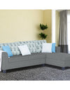 Adorn India Alexia Plus L Shape 5 Seater Sofa Set Leaf (Right Hand Side) (Grey)