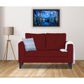 Adorn India Hallton Tufted 2 Seater Sofa (Maroon) (3 Year Warranty)