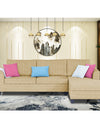Adorn India Alexia Plus Decent L Shape 6 Seater Sofa Set (Right Hand Side) (Beige)