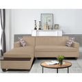 Adorn India Blazer L Shape 6 Seater Sofa Set (Left Side) (Beige)