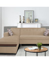 Adorn India Blazer L Shape 6 Seater Sofa Set (Left Side) (Beige)