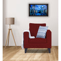 Adorn India Hallton Tufted 1 Seater Sofa (Maroon) (3 Year Warranty)