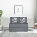 Adorn India Easy 2 Seater Sofa Cum Bed (Rhombus Pattern) Size 3' x 6' Ft (Grey Color) Perfect for Home & Office for Guests (1 Year Warranty)