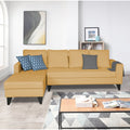 Adorn India Hallton Plain L Shape 6 Seater Sofa Set LHS (Beige) (3 Year Warranty)