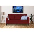 Adorn India Hallton Plain 3 Seater Sofa (Maroon) (3 Year Warranty)