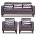 Adorn India Bladen Leatherette 3+1+1 5 Seater Sofa Set (Brown)