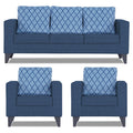Straight line Plus Blossom 3+1+1 5 Seater Sofa Set (Blue)