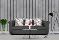 Adorn India Magnum 3 Seater Sofa (Dark Grey), Wood, Foam