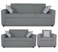 Adorn India Monteno Six Seater 3+2+1 Sofa Set (Grey)