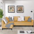 Adorn India Bryson L Shape 6 Seater Sofa Set Digitel Print (Left Hand Side) (Beige) (3 Year Warranty)