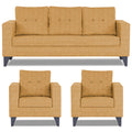 Adorn India Hallton Tufted 3-1-1 Five Seater Sofa Set (Beige) (3 Year Warranty)