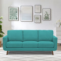 Adorn India Damian 3 Seater Sofa (Aqua Blue) (3 Year Warranty)