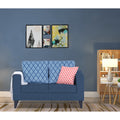 Straight line Plus Blossom 2 Seater Sofa (Blue)