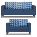 Straight line Plus Bricks 3+2 5 Seater Sofa Set (Blue)