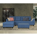 Raiden Decent Premium L Shape 6 Seater Sofa Set with Center Table (Left Hand Side) (Blue)