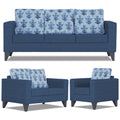 Straight line Plus Leaf 3+2+1 6 Seater Sofa Set (Blue)