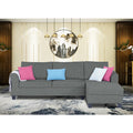 Adorn India Valencia Plus Decent L Shape 6 Seater Sofa Set (Right Hand Side) (Grey)