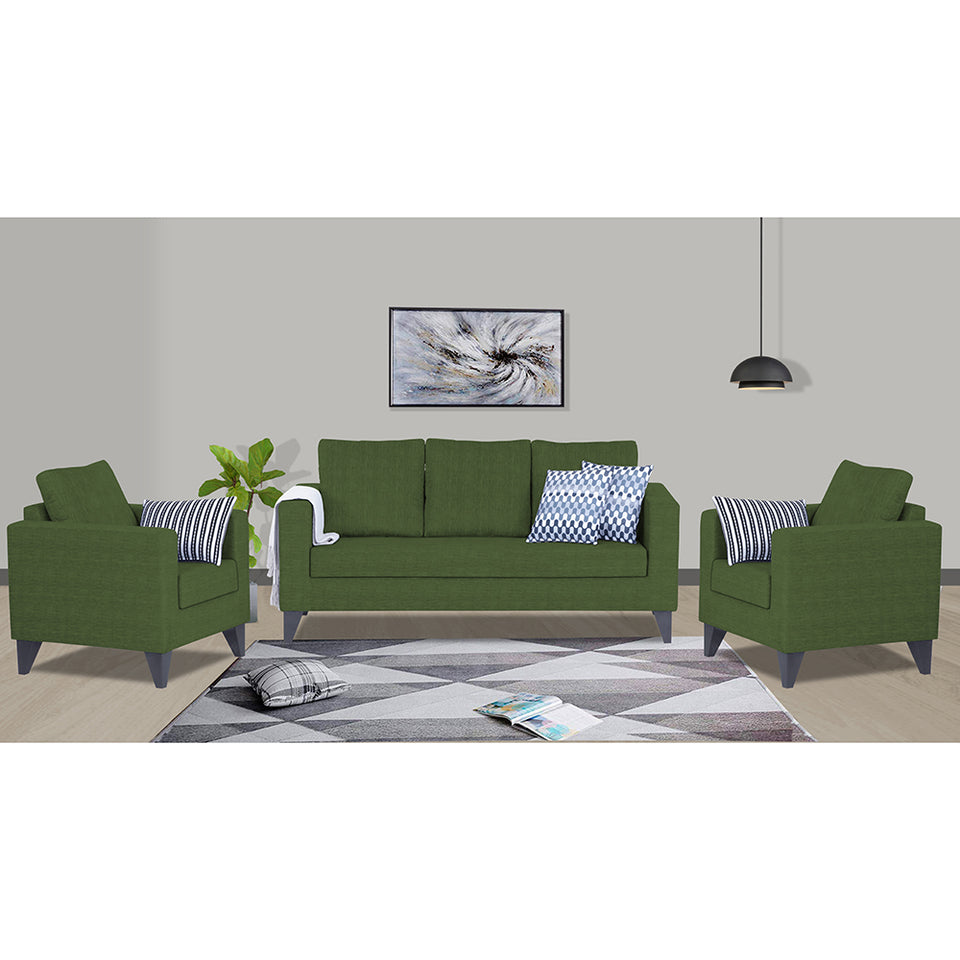 Hallton Plain 3+1+1 5 Seater Sofa Set (Green)