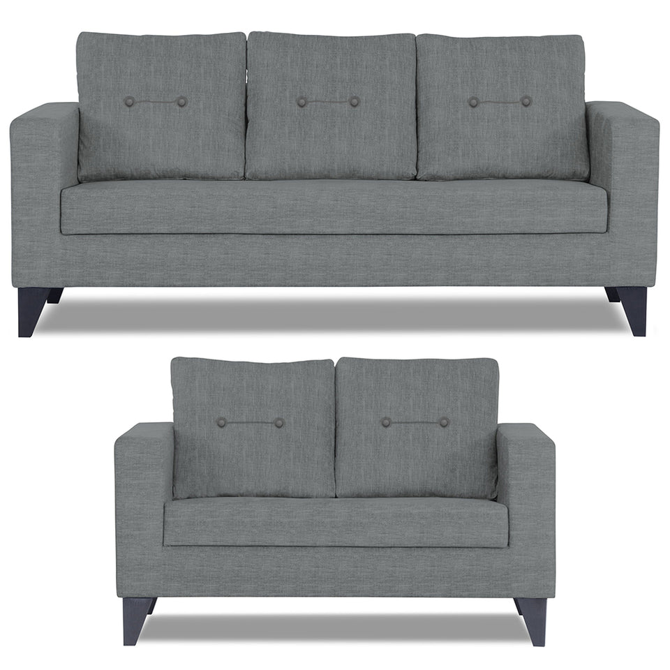 Hallton Tufted 3-2 5 Seater Sofa Set (Grey)