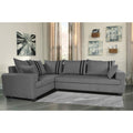 Adorn India Winston L Shape 6 Seater Sofa Set (Left Side) (Grey)