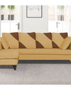 Adorn India Denver L Shape 5 Seater Sofa Set (Left Hand Side) (Beige)