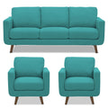 Adorn India Damian 3+1+1 5 Seater Sofa Set (Aqua Blue) (3 Year Warranty)