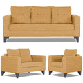 Adorn India Hallton Tufted 3-2-1 Six Seater Sofa Set (Beige) (3 Year Warranty)