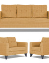 Adorn India Hallton Tufted 3-2-1 Six Seater Sofa Set (Beige)