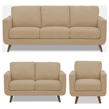 Adorn India Damian 3+2+1 6 Seater Sofa Set (Beige)