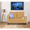 Adorn India Hallton Plain 2 Seater Sofa (Beige) (3 Year Warranty)