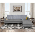 Adorn India Chandler Stripes L Shape 5 Seater Sofa Set RHS (Grey) (3 Year Warranty)