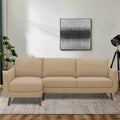 Adorn India Damian L Shape 6 Seater Sofa Set LHS (Beige) (3 Year Warranty)