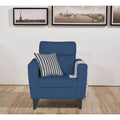 Adorn India Cardello 1 Seater Sofa (Blue) (3 Year Warranty)