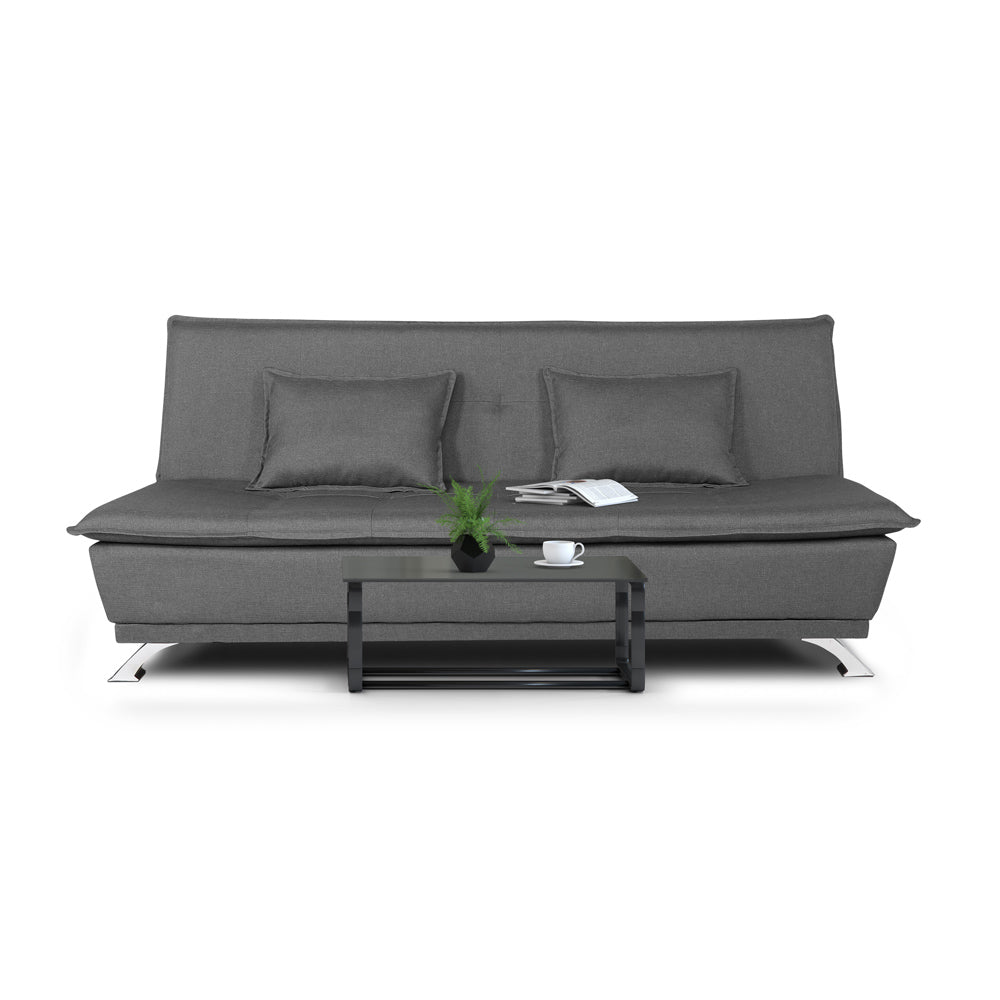 Adorn India Arden 4 Seater Sofa Cum Bed 4 x 6 (Light Grey) (3 Year Warranty)
