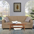 Adorn India Blazer Plus 3 Seater Sofa (Beige)