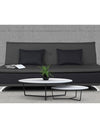 Adorn India Exclusive Two Tone Arden Three Seater Sofa Cum Bed (Dark Grey & Black)