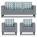 Straight line Plus Bricks 3+1+1 5 Seater Sofa Set (Grey)